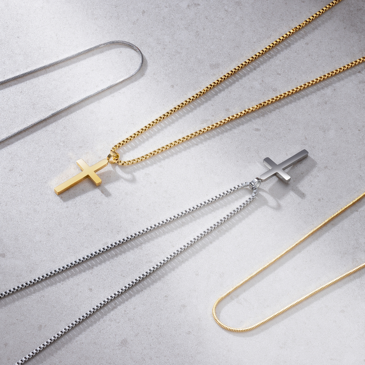 Classic Cross Necklace Duo