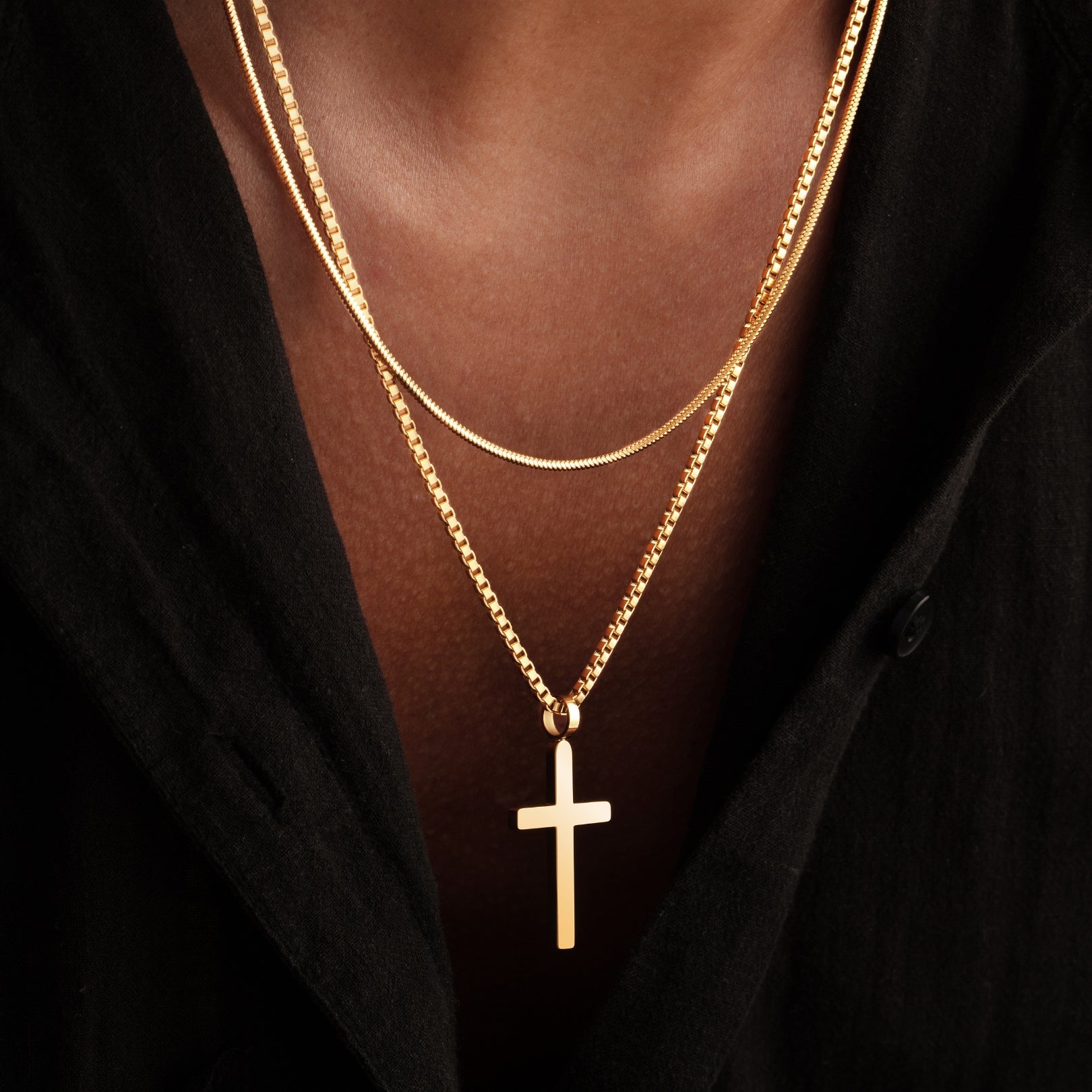 Classic Cross Necklace Duo