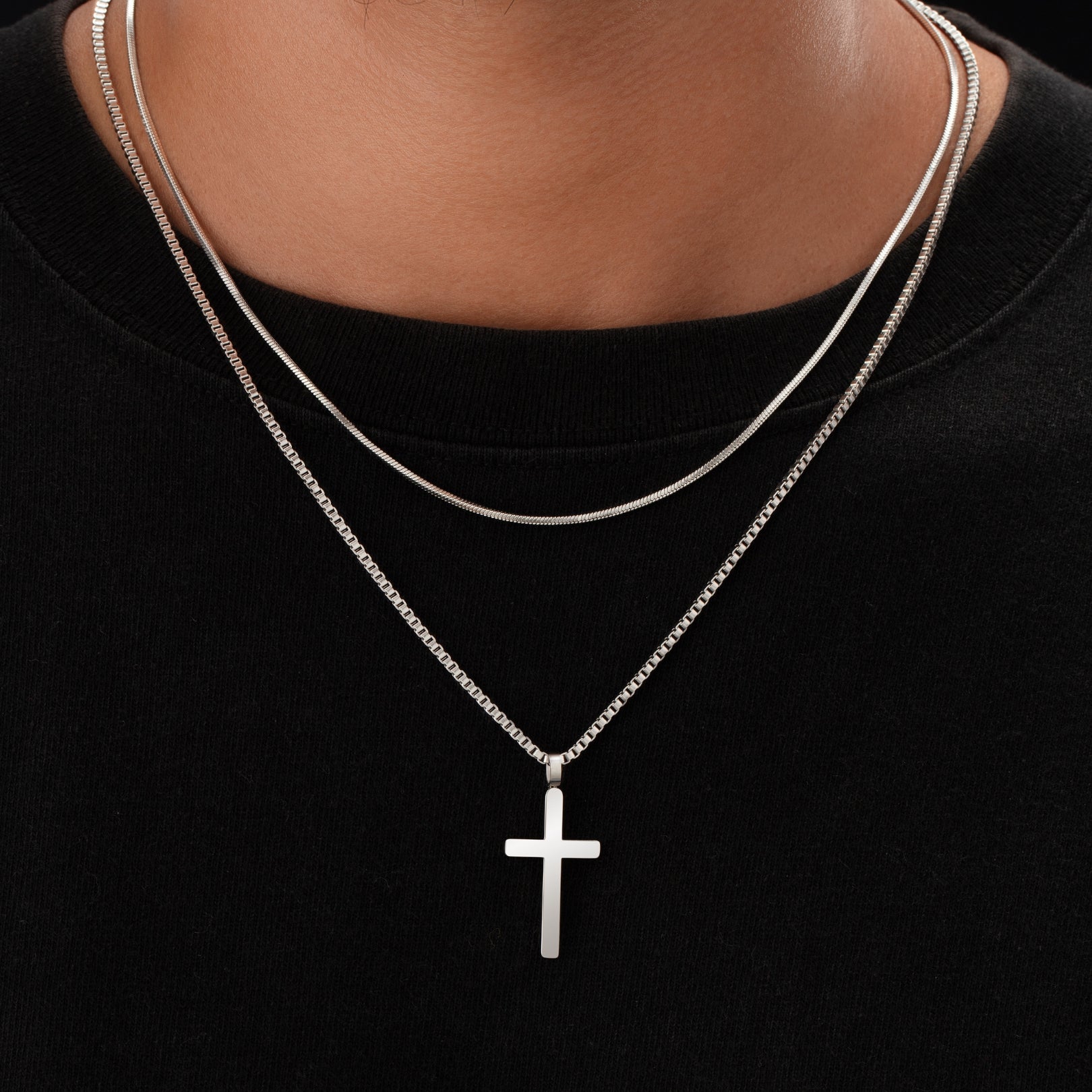 Classic Cross Necklace Duo
