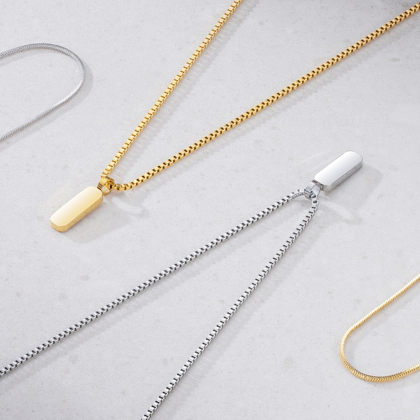 Minimal Pendant Necklace Duo