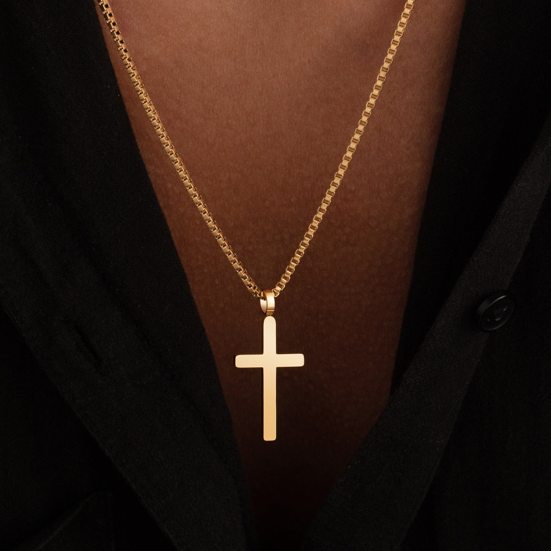 Durable Cross Necklace Unisex Waterproof Steel Jewelry