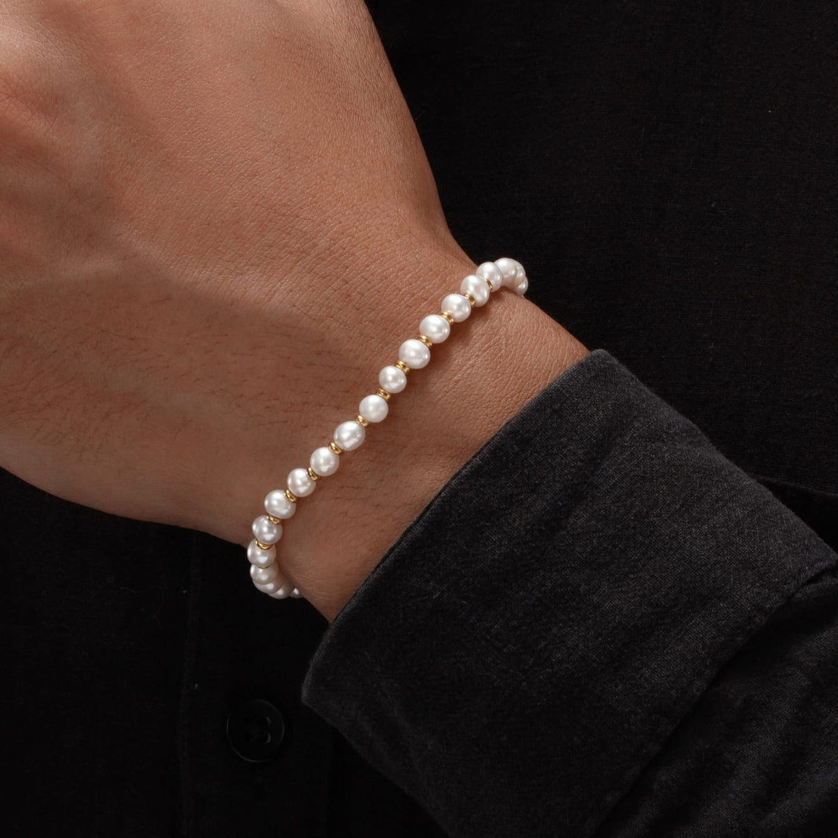 Classic Pearl Bracelet - delicate bracelet row lustrous white