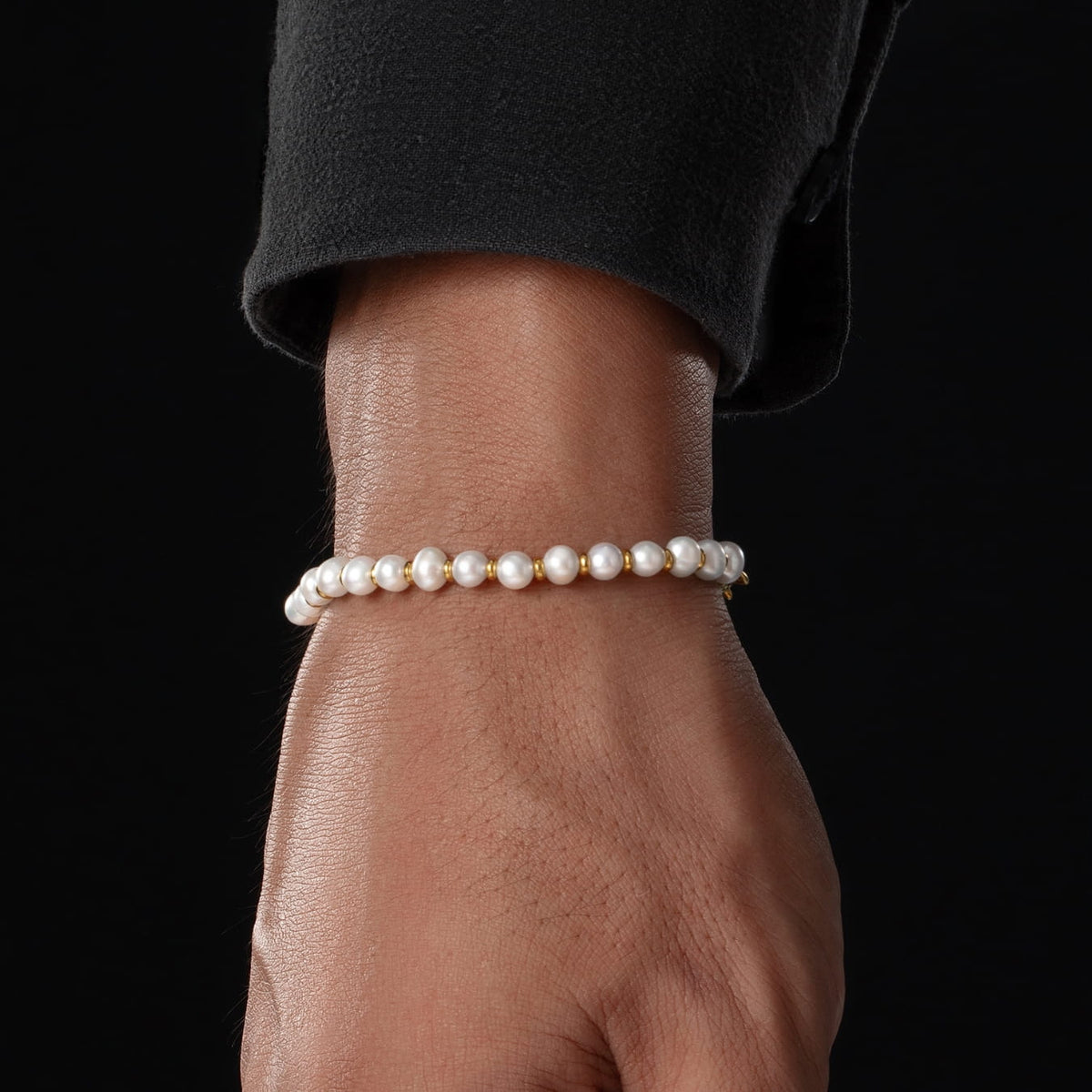 Classic Pearl Bracelet - delicate bracelet row lustrous white