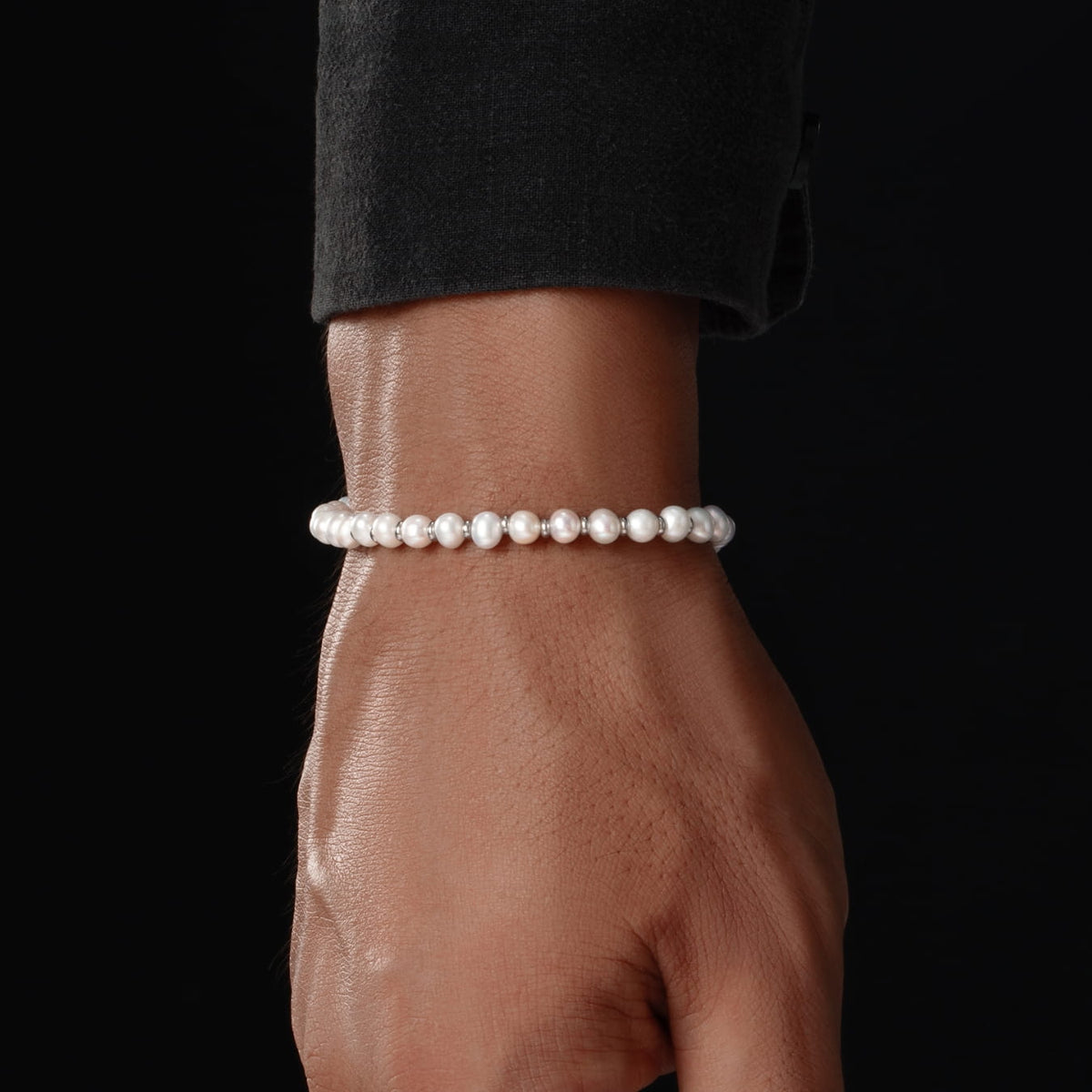 Classic Pearl Bracelet - delicate strand lustrous white pearls