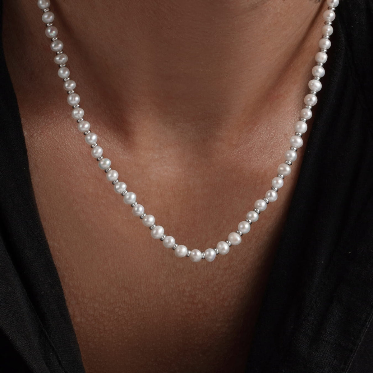Classic Pearl Set - delicate necklace lustrous white pearls
