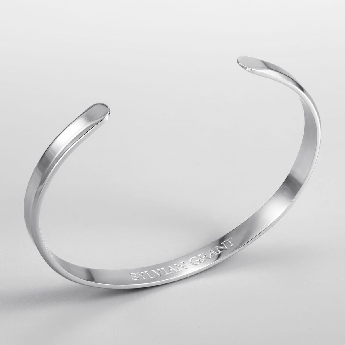 Classic Unisize Cuff - Silver - silver open-ended cuff bracelet sleek