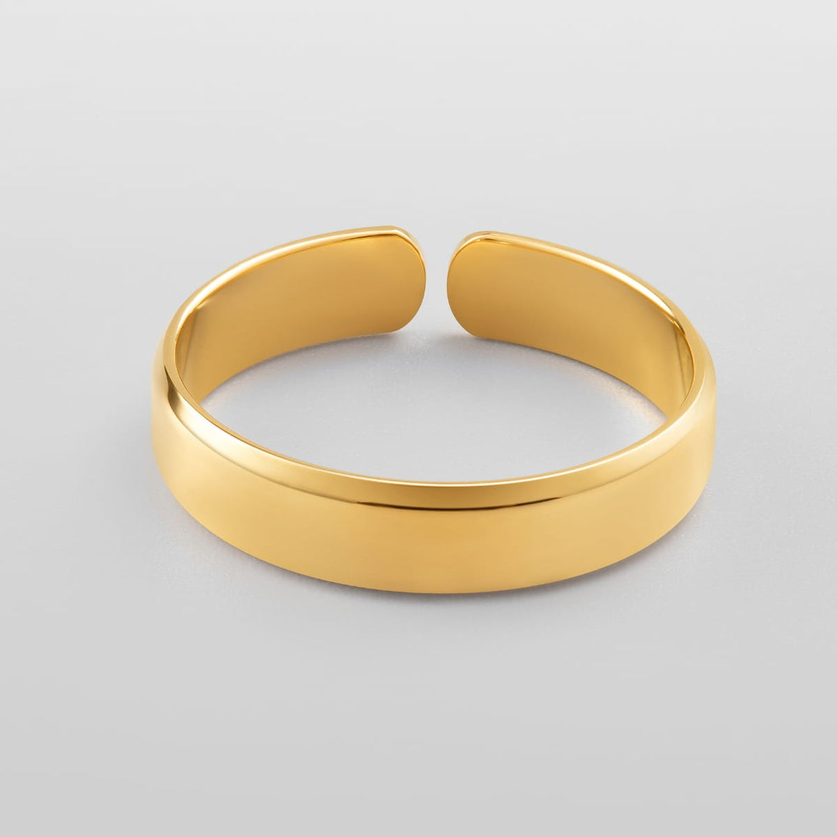Classic Unisize Ring - gold-colored sleek minimalist adjustable ring
