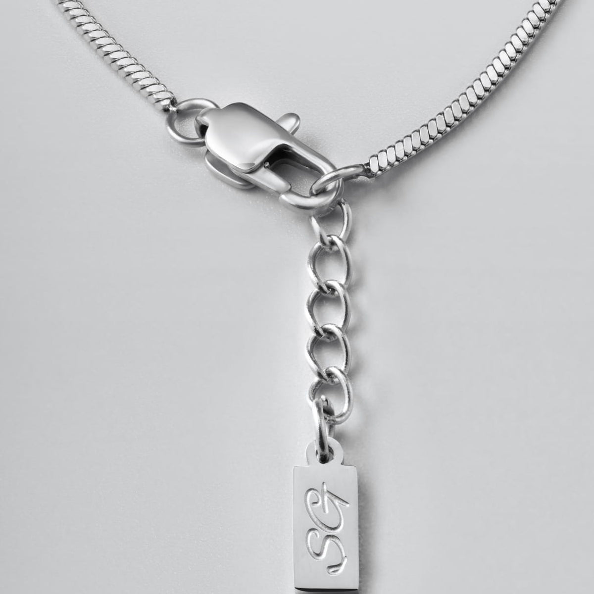 Minimal Square Bracelet - silver snake chain bracelet rectangular