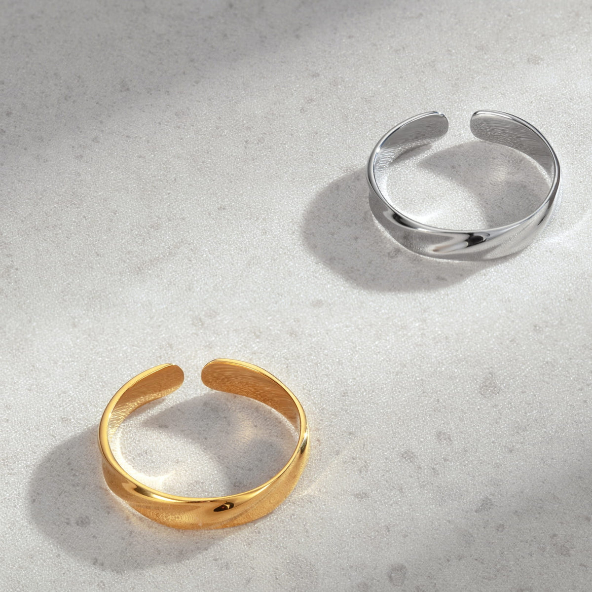 Twisted Unisize Ring - gold silver open-toe toe rings